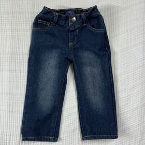 Lucky Brand Denim Blue Jeans Elastic Waist Toddler dark wash straight leg 24M